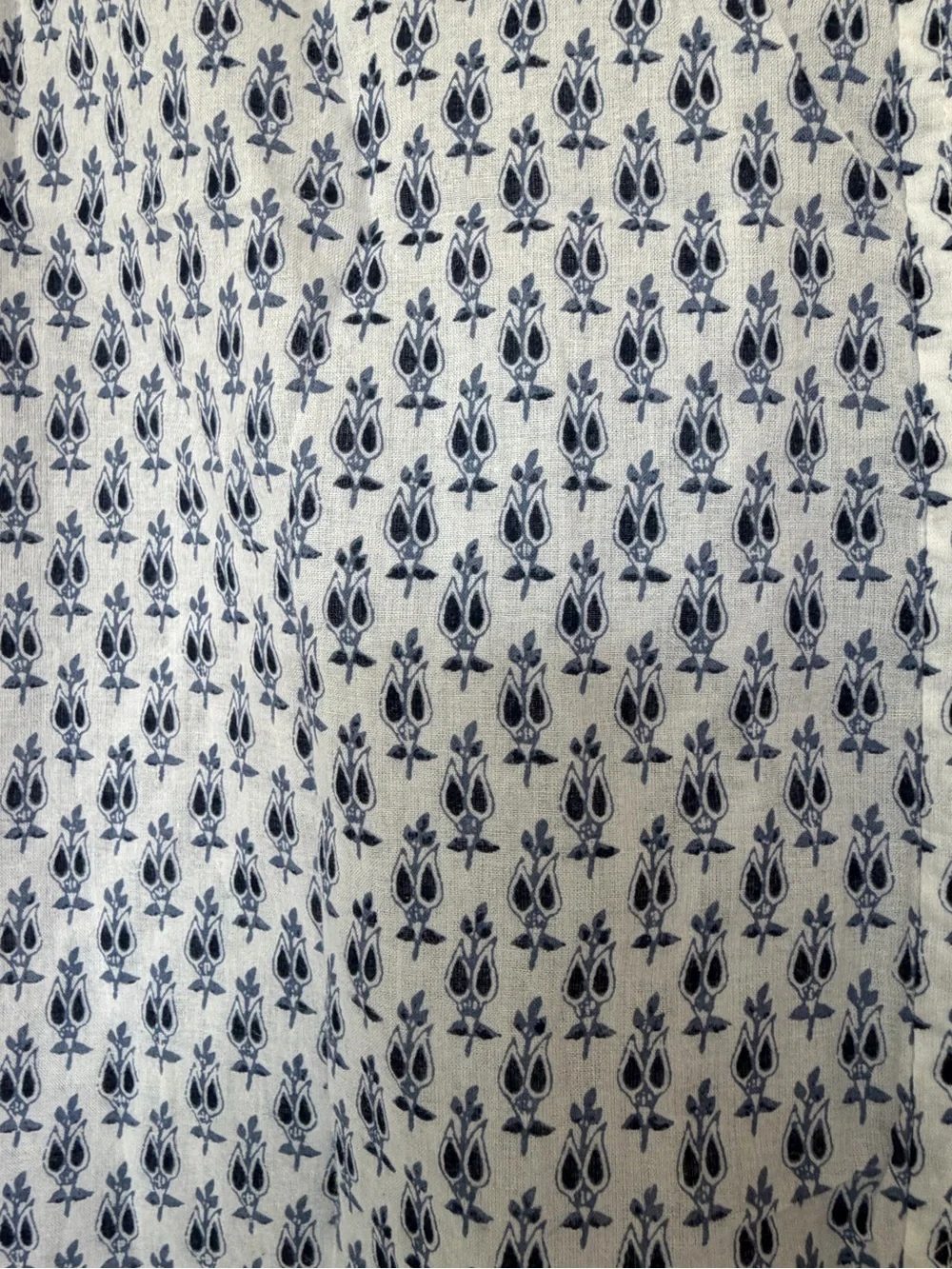 Tory Burch Cotton White Tunic with Navy Print, Sports Blouse